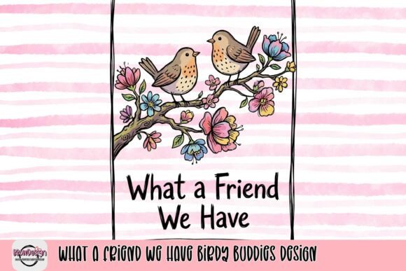 Charming Bird Illustration: A Friend We Have Design