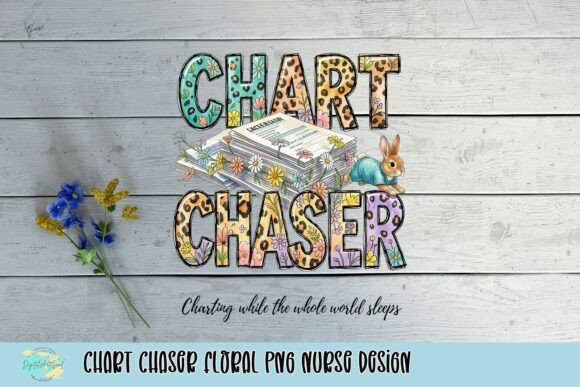 Chart Chaser Floral PNG: A Designer's Asset for Nurse Branding