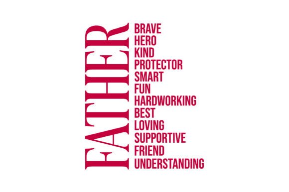 Father Words SVG Design: Typography for Heroic Branding