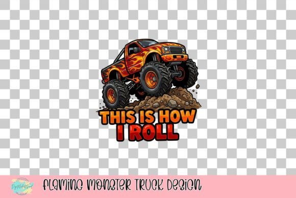 Flaming Monster Truck Design: Revving Up Visual Impact