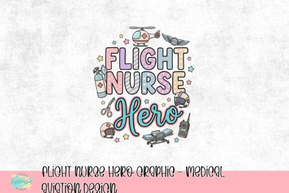 Flight Nurse Hero Graphic: A Vibrant Design for Medical Aviation