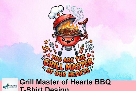 Grill Master of Hearts: A Sizzling Design Asset