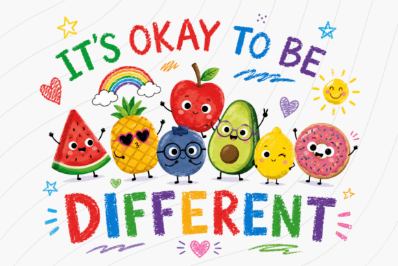 It's Okay to Be Different PNG Design: A Positive Graphic Asset