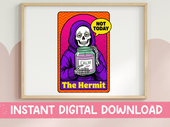 The Hermit Skeleton Tarot Card Design: A Bold Visual Statement