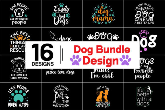 Unleash Creativity: The Dog Bundle T-Shirt Design Collection