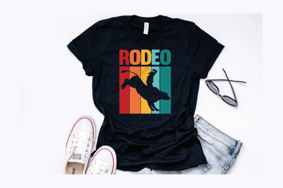 Vintage Rodeo Bull Rider Design: Bold Graphics for Creative Projects