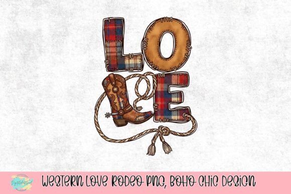 Western Love Rodeo PNG: Rustic Charm for Modern Design